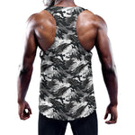 Camouflage Dazzle Wings Pattern Print Training Tank Top