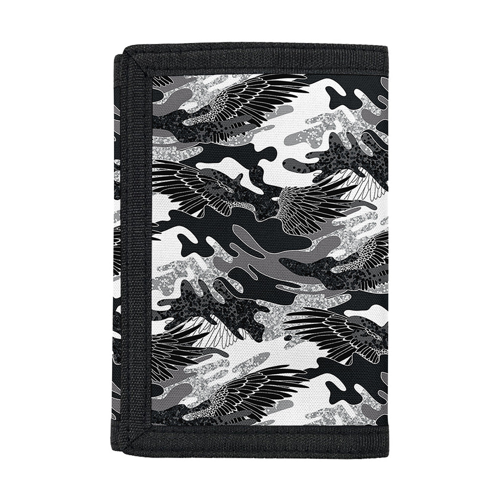 Camouflage Dazzle Wings Pattern Print Trifold Wallet