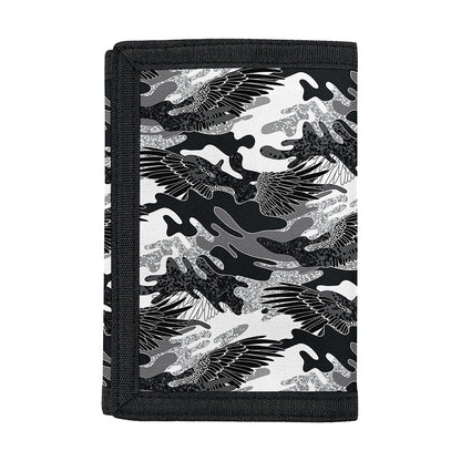 Camouflage Dazzle Wings Pattern Print Trifold Wallet