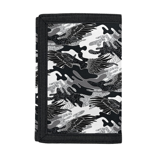 Camouflage Dazzle Wings Pattern Print Trifold Wallet