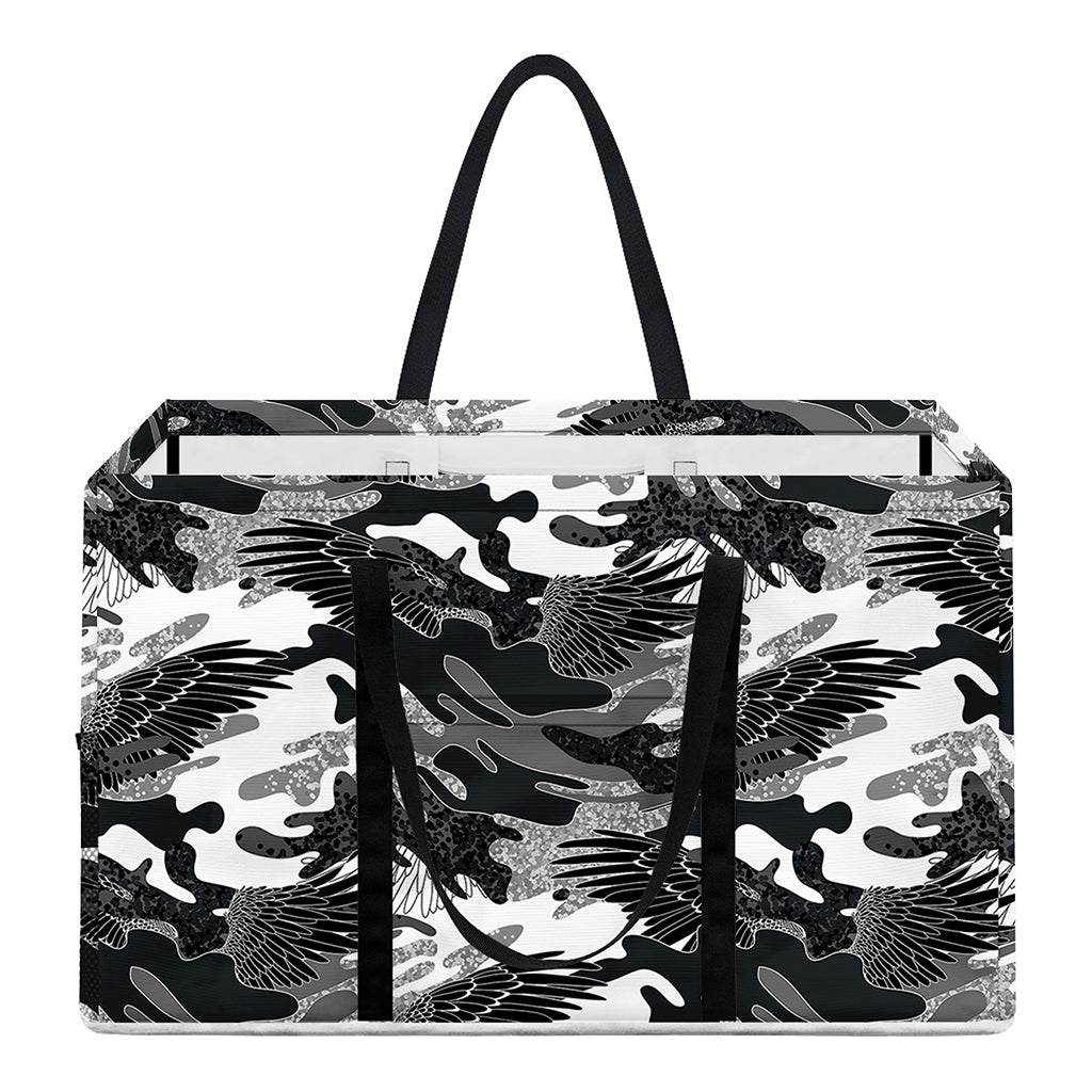 Camouflage Dazzle Wings Pattern Print Utility Tote Bag
