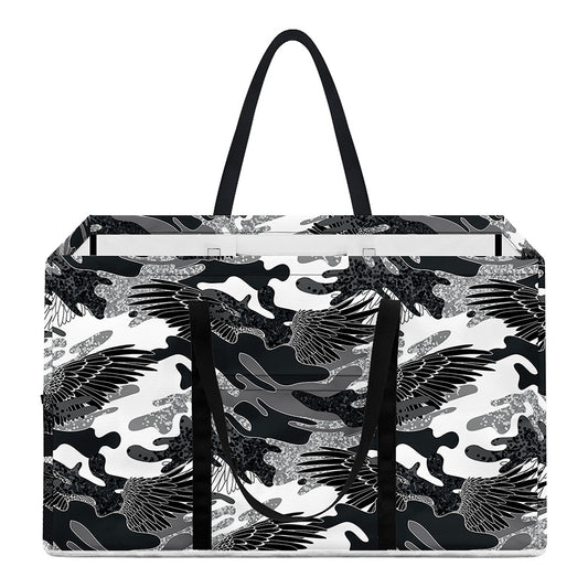 Camouflage Dazzle Wings Pattern Print Utility Tote Bag