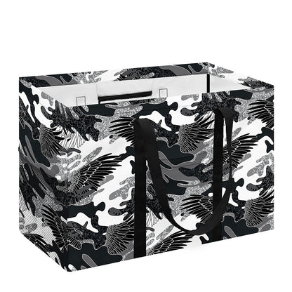 Camouflage Dazzle Wings Pattern Print Utility Tote Bag