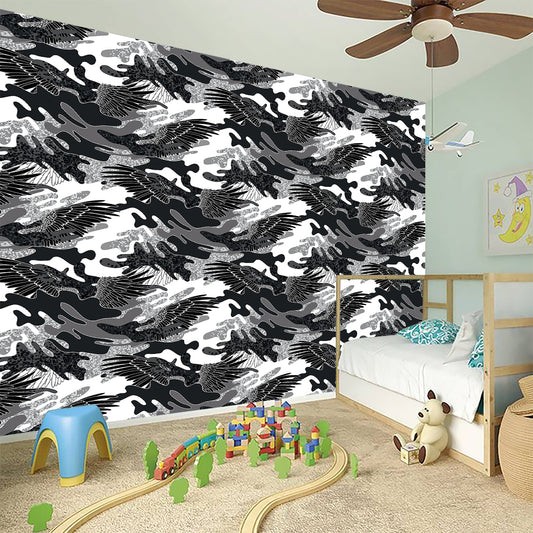 Camouflage Dazzle Wings Pattern Print Wall Sticker