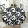 Camouflage Dazzle Wings Pattern Print Waterproof Round Tablecloth