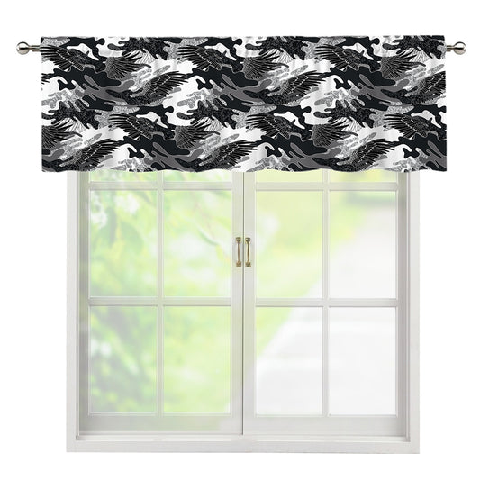 Camouflage Dazzle Wings Pattern Print Window Valance
