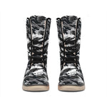 Camouflage Dazzle Wings Pattern Print Winter Boots