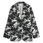 Camouflage Dazzle Wings Pattern Print Women's Blazer