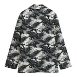 Camouflage Dazzle Wings Pattern Print Women's Blazer