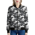 Camouflage Dazzle Wings Pattern Print Women's Bomber Jacket