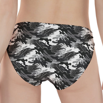 Camouflage Dazzle Wings Pattern Print Women's Panties