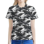 Camouflage Dazzle Wings Pattern Print Women's Polo Shirt