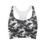 Camouflage Dazzle Wings Pattern Print Women's Sports Bra