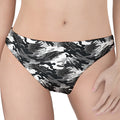Camouflage Dazzle Wings Pattern Print Women's Thong