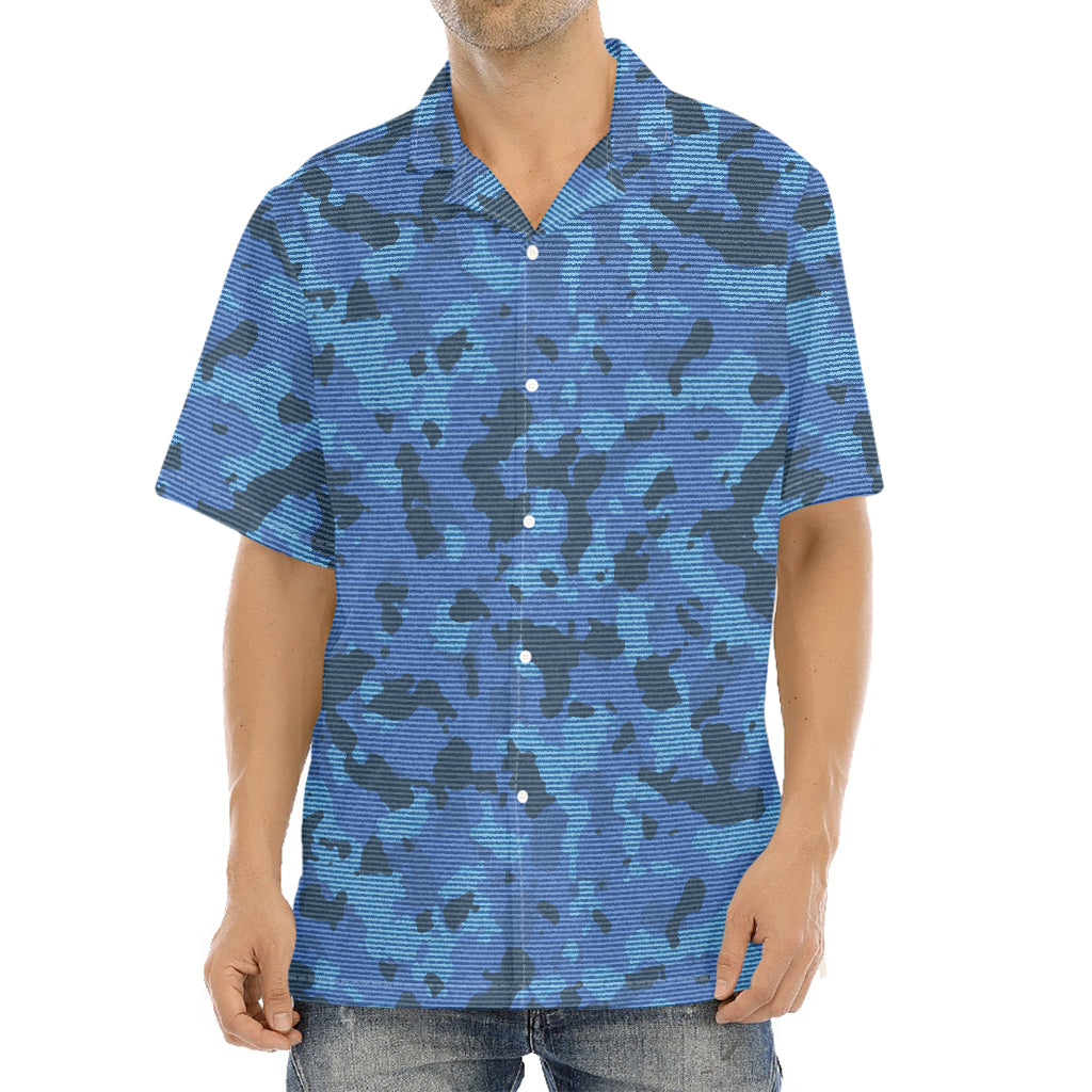Camouflage Denim Jeans Pattern Print Aloha Shirt