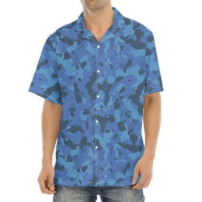 Camouflage Denim Jeans Pattern Print Aloha Shirt