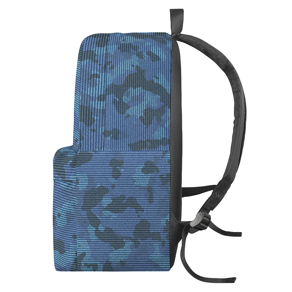 Camouflage Denim Jeans Pattern Print Backpack