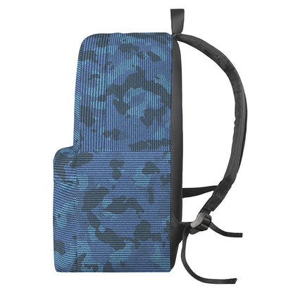 Camouflage Denim Jeans Pattern Print Backpack