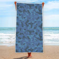Camouflage Denim Jeans Pattern Print Beach Towel
