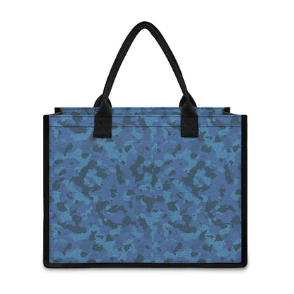 Camouflage Denim Jeans Pattern Print Canvas Tote Bag