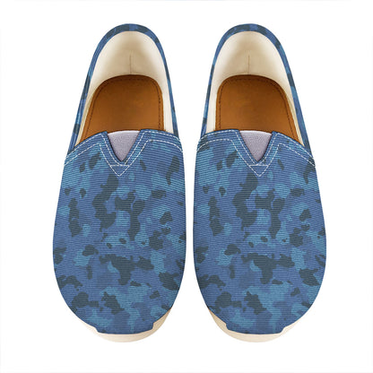 Camouflage Denim Jeans Pattern Print Casual Shoes