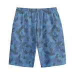 Camouflage Denim Jeans Pattern Print Cotton Shorts