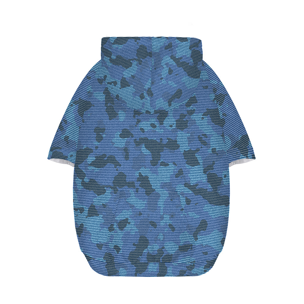 Camouflage Denim Jeans Pattern Print Dog Zip Up Hoodie