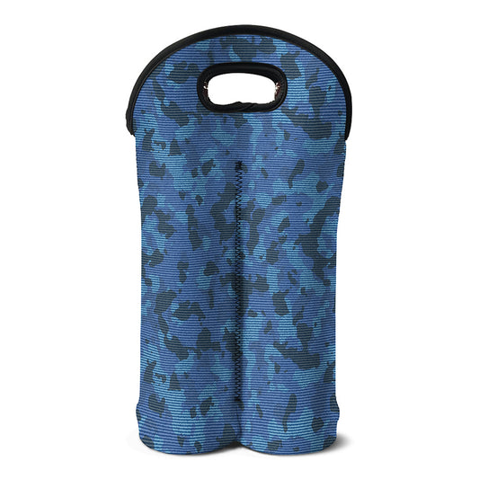 Camouflage Denim Jeans Pattern Print Double Neoprene Wine Tote
