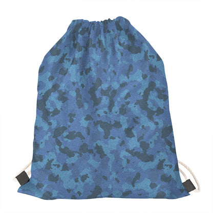 Camouflage Denim Jeans Pattern Print Drawstring Bag