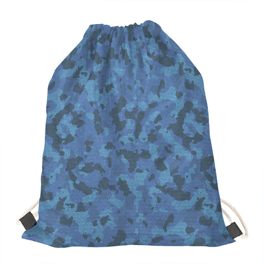 Camouflage Denim Jeans Pattern Print Drawstring Bag