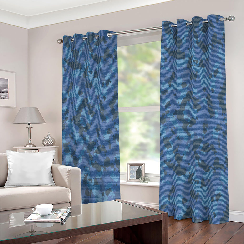 Camouflage Denim Jeans Pattern Print Extra Wide Grommet Curtains