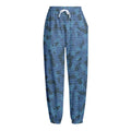 Camouflage Denim Jeans Pattern Print Fleece Lined Knit Pants