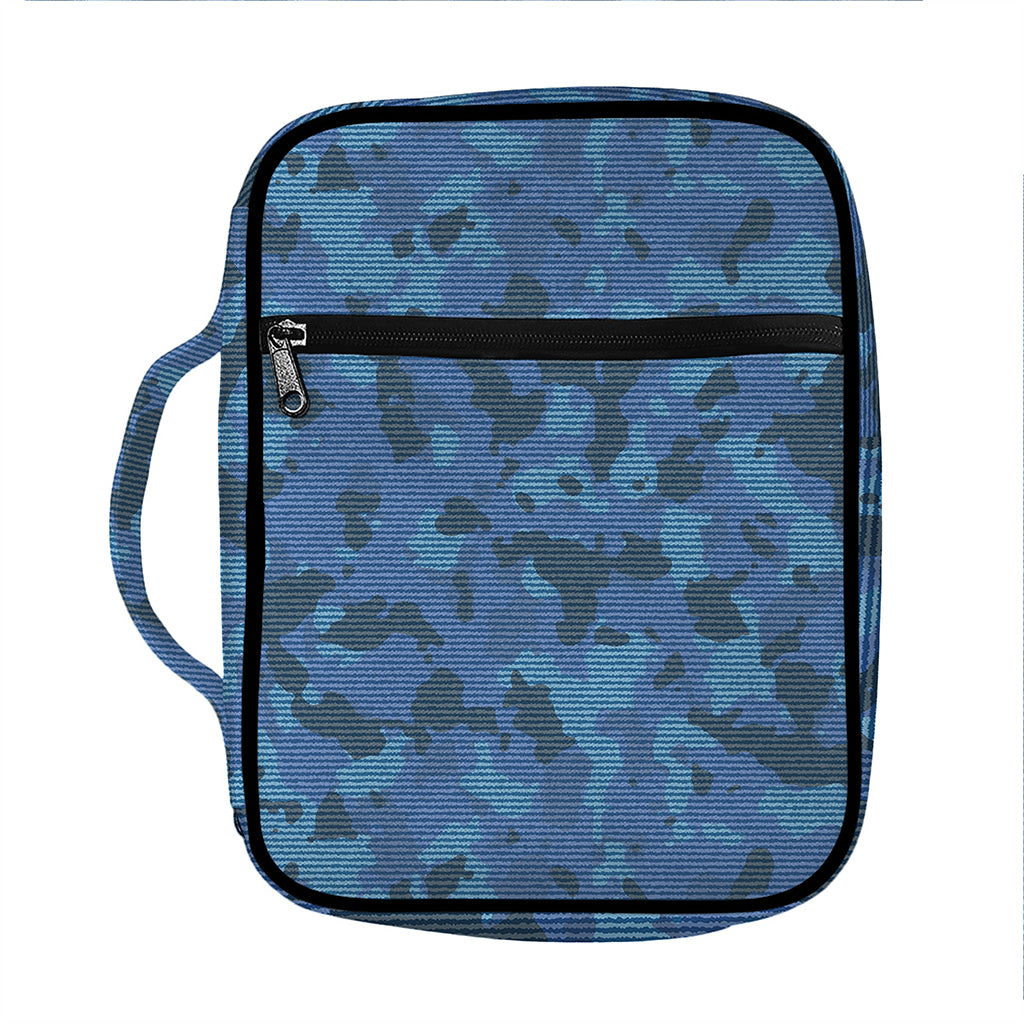 Camouflage Denim Jeans Pattern Print Front Pocket Bible Bag