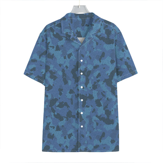 Camouflage Denim Jeans Pattern Print Hawaiian Shirt