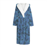 Camouflage Denim Jeans Pattern Print Hooded Bathrobe