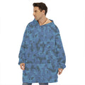 Camouflage Denim Jeans Pattern Print Hoodie Blanket