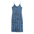 Camouflage Denim Jeans Pattern Print Jersey Midi Cami Dress