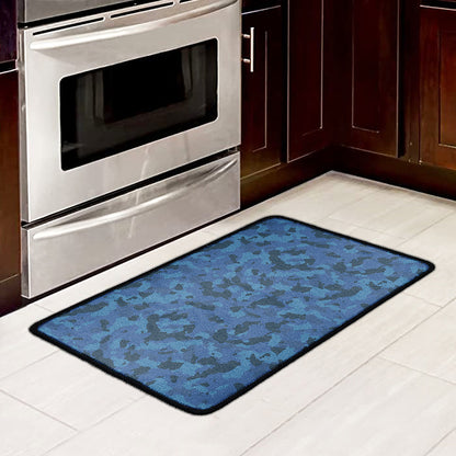 Camouflage Denim Jeans Pattern Print Kitchen Mat