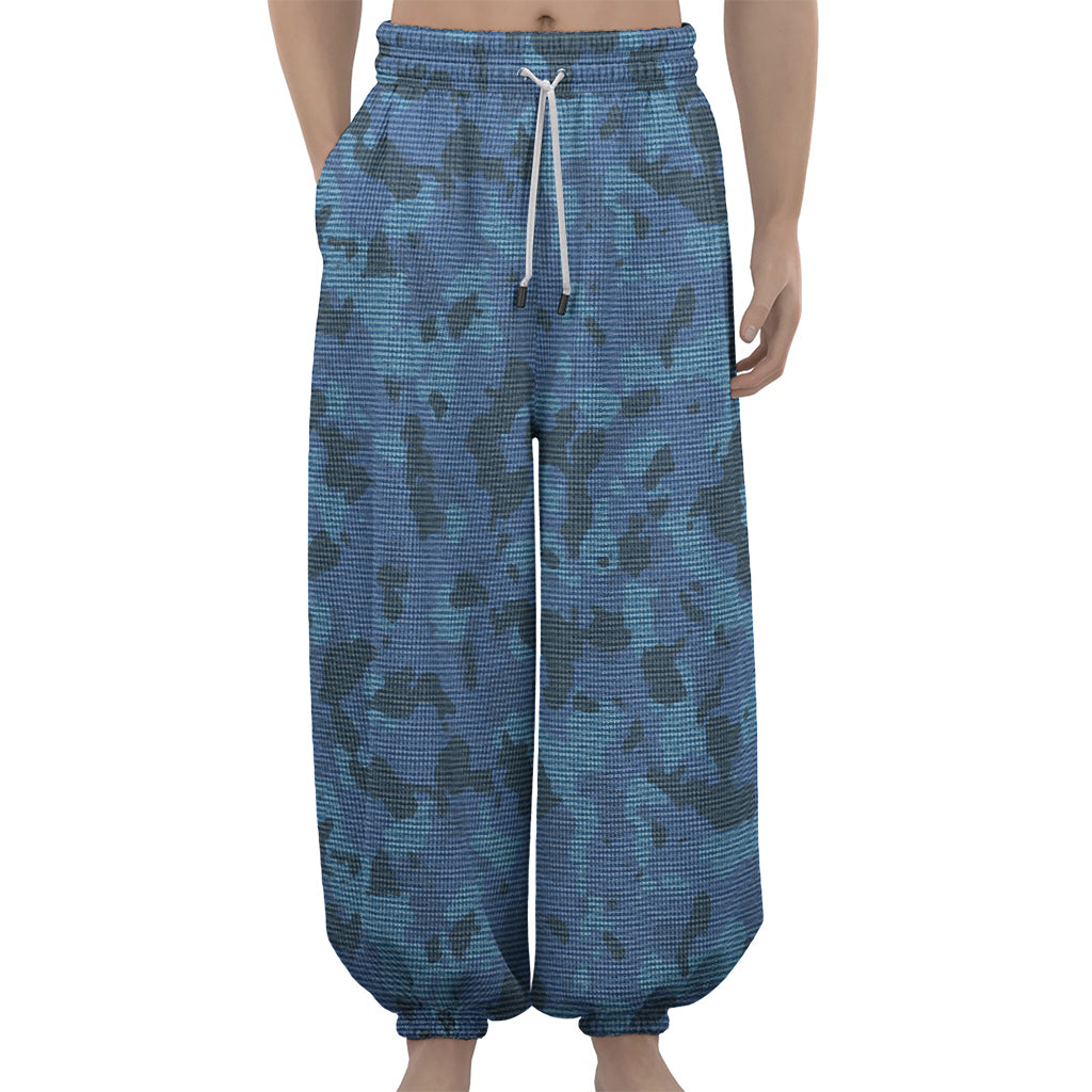 Camouflage Denim Jeans Pattern Print Lantern Pants