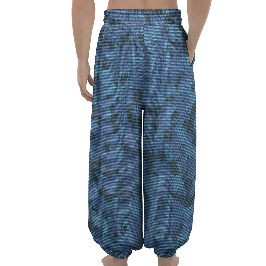 Camouflage Denim Jeans Pattern Print Lantern Pants