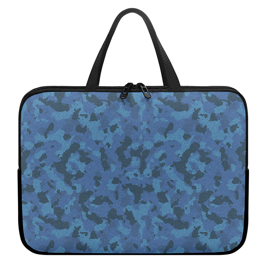 Camouflage Denim Jeans Pattern Print Laptop Sleeve With Handle