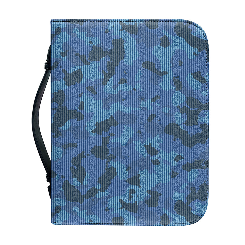 Camouflage Denim Jeans Pattern Print Leather Bible Cover