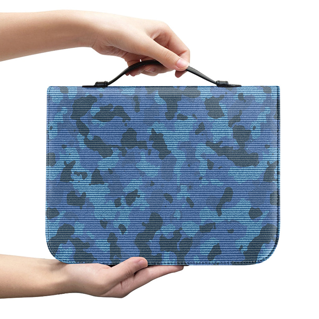Camouflage Denim Jeans Pattern Print Leather Bible Cover