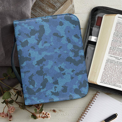 Camouflage Denim Jeans Pattern Print Leather Bible Cover