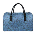 Camouflage Denim Jeans Pattern Print Leather Duffel Bag