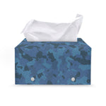 Camouflage Denim Jeans Pattern Print Leather Tissue Box Cover