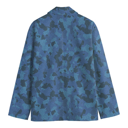 Camouflage Denim Jeans Pattern Print Men's Blazer