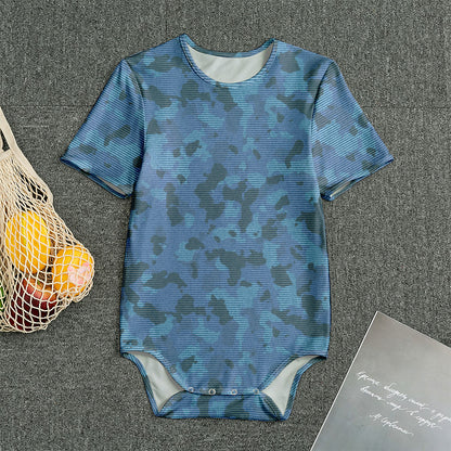 Camouflage Denim Jeans Pattern Print Men's Bodysuit