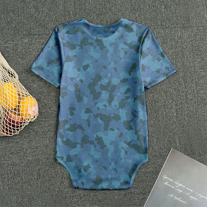 Camouflage Denim Jeans Pattern Print Men's Bodysuit