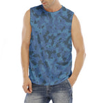 Camouflage Denim Jeans Pattern Print Men's Fitness Tank Top